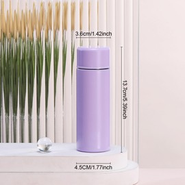 2PCS 4oz Mini Water Bottle Mini Insulated All stainless steel Bottle Cute Leak Proof Water Flask Keeps Drink Cold and Hot for Kids Girls Women In Bag Coffee Tea (Red+Purple)