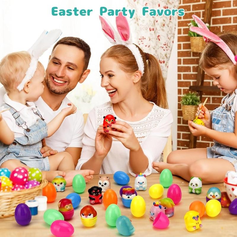 Easter Gift 20 Pack Prefilled Easter Eggs with Animals Squishy