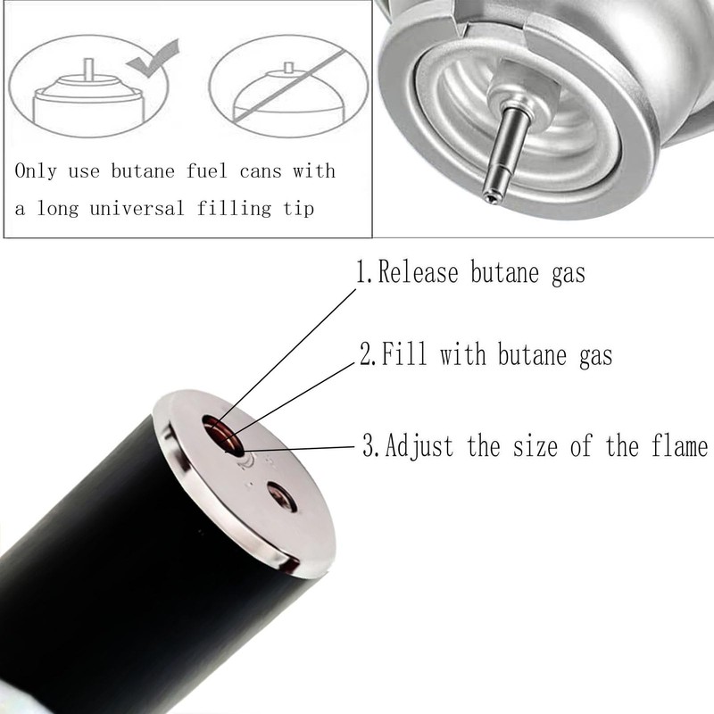 Torch Lighter,Refillable Inflatable Lighters,Built-in Detachable Jet Flame Torch Lighter Kitchen