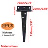Ctyjia Pack of 2 Black T Hinges, 6 Inch (150