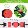 Rolcoassuns 100Pcs 1/4 Inch Adjustable Irrigation Drippers, 360° Micro Drip