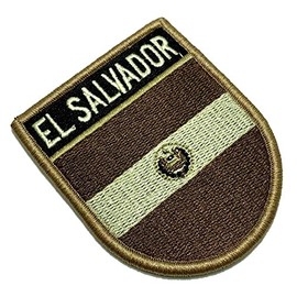 BP0203EV04 El Salvador Flag Embroidered Patch to Uniform, Kimono, Vest Bike, Iron or Sew