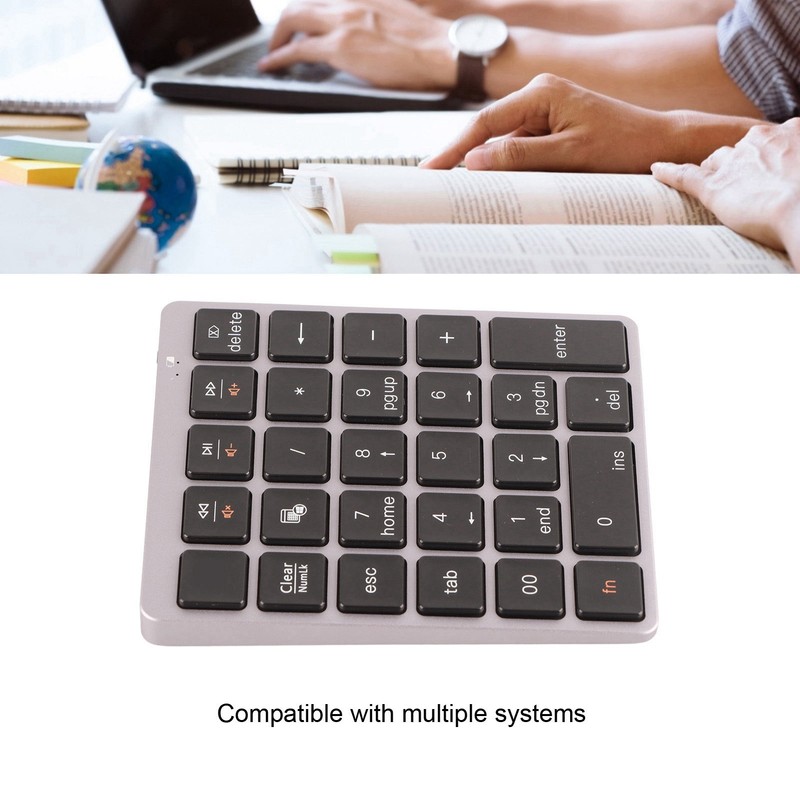 Bluetooth 3.0 Wireless Mechanical Numeric Keypad Notebook Desktop Computer Accessory
