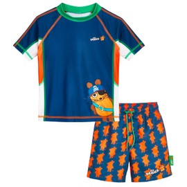 Playshoes Boys 2-Piece Rash Guard Set, The Mouse Shorts, 98-104