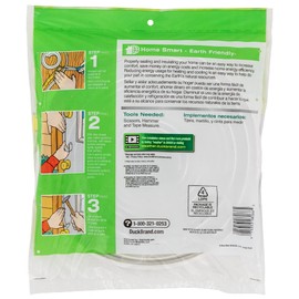Duck Brand Vinyl Gasket Weatherstrip Seal, 1/4-Inch-by-7/8-Inch-by-17-Feet Gasket Weather Seal, 1280121