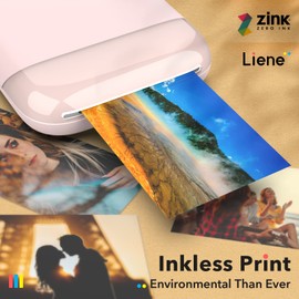 Zink Photo Paper 2x3″, Liene Premium Photo Printer Paper (50 Sheets) w/Adhesive Back, Waterproof, Smudge Proof, Tear Proof, Instant Photo Paper Compatible w/Liene 2x3″ Photo Printer for Scrapbook