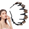 Headbands for Women | Rhinestone Flower Headband for Fringes -