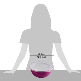 OMADA Sanaliving Large Kitchen Bowl with Lid 6.5L Antibacterial Lightweight Shatterproof Dishwasher Safe