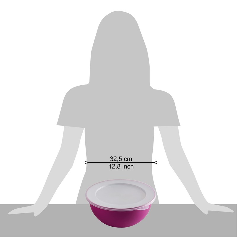 OMADA Sanaliving Large Kitchen Bowl with Lid 6.5L Antibacterial Lightweight