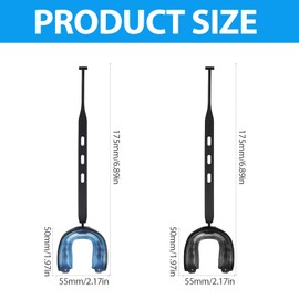 Pack of 2 Football Sports Mouth Guard Premium Mouth Guard with Straps Sports Mouth Guard Athletics Mouth Guard with Straps for American Football, Boxing, Kickboxing, Hockey (Blue Black)