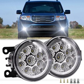CHUSYYRAY LED Front Bumper Fog Lights Lamp Left & Right Side For Honda Pilot 2012-2017