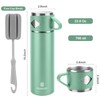 Vacuum Insulated Flask 700ml/23.6oz Stainless Steel Thermo Bottle with Cup