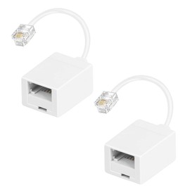 Uvital RJ11 to BT Phone Adapter - 2Pack BT Female to RJ11 Male Converter, Suitable for 6P4C Telephone, Fax Machine