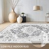 GENIMO 60x90cm Grey Bohemian Polyester Rug - Machine Washable Non-Slip