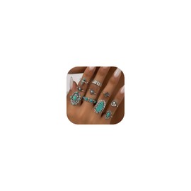 Turquoise Jewelry Rings for Women Statement Jewelry Stackable Western Boho Chic Accessories Knuckle Finger Gifts