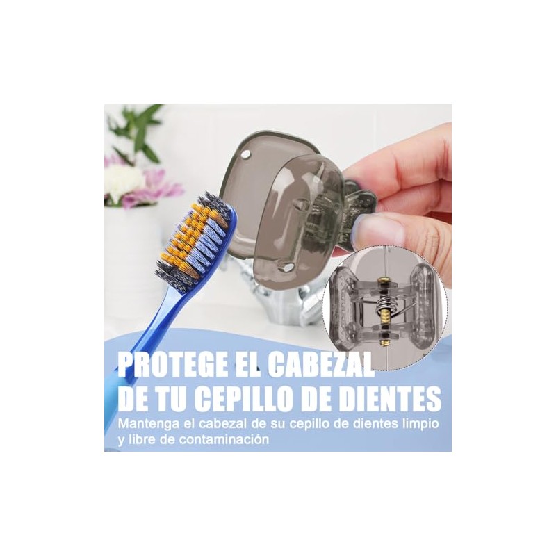 Estuche para Cepillo de Dientes Universal,con 4 Protector Cabezal del