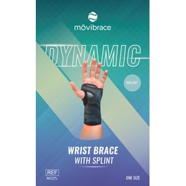 Movibrace Dynamic Wrist Splint Brace (One Size, Left)