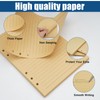 3 Packs A5 Refill Paper Lined, 135 Sheets 6 Holes