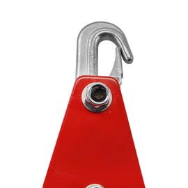 MH GLOBAL 1 Ton Capacity 3 Inch Aluminum Sheave Block with Hook Wire Rope Snatch Rigging