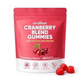 avaRoot Cranberry Blend Gummies - Women's Balanced pH, Cranberry & Probiotic Formula with Vitamin C for Women’s Wellness & Urinary Tract Support - 60 