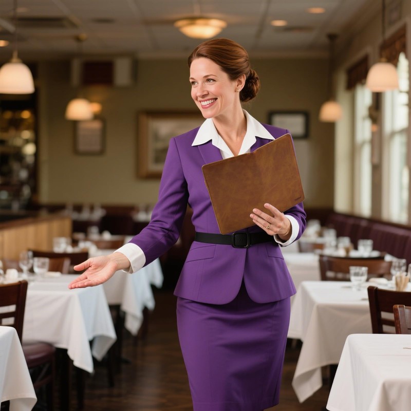 EcoVision Server Books for Waitress,Leather Waiter Book with Zipper Pocket,
