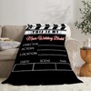 Puxnawi Movie Blanket for Girls Women Boys Men Movie Clapboard