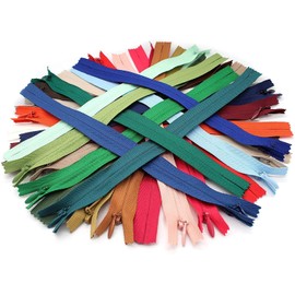 Invisible (Conceal) YKK Zipper Assortment - Mix of Hot Seasonal Colors for Clothes, Crafts & Sewing Projects - Choose Your Length - Made in The United States (25 Zippers Per Pack) (30" Inches)