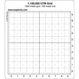 MapTools 1:100,000 Scale UTM Grid