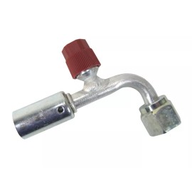 Old Air Products #8 Reduced Barrier 90 Degree Female O-ring w/134A Service Port [93-534-3]