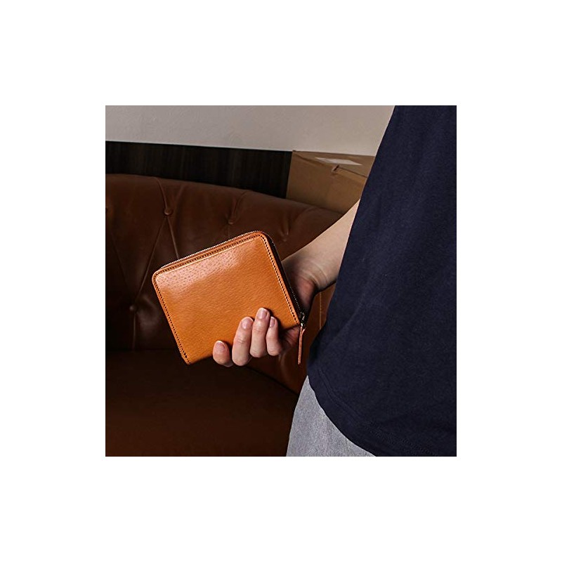 [Decibel] Round Zipper Wallet (Short), Camel