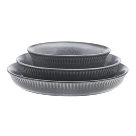 Pfaltzgraff Amara Slate 6 Piece Dinnerware Bowl Set, Service for 2, Gray