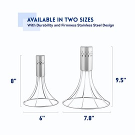 Skyflame Beer Can Chicken Holder for Smokers and Grills, 2 Pack Stainless Steel Whole Chicken Rack for Roasting and Grilling,Compatible with Weber/Big Green Egg