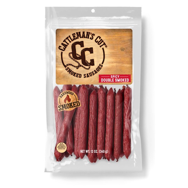 Cattleman's Cut Spicy Double Smoked Sausages, 12 Ounce