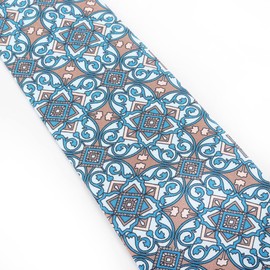 WANYING Men's Vintage Retro 9 cm 3.54 Inch Width Tie Wide Necktie Stylish Fashion Colourful Ties - Printed Symmetry Pattern Blue