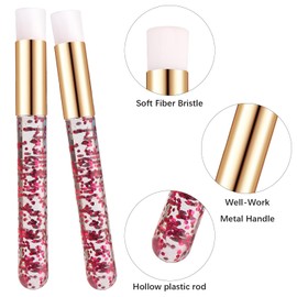 10pcs Lash Extension Cleanser Shampoo Brushes, Peel Off Blackhead Brush Remover Tool,Nose Pore Deep Cleaning Brush For Eyelash Extensions (Rose red)