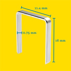 Rapid Rapid Tackerklammern Typ 53, 16mm Klammern, 2.400 Stk. Kunststoffbox, Feindrahtklammern fr Holz und Stoffe