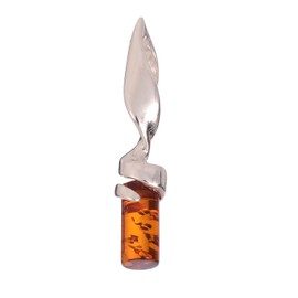 Sterling Silver and Baltic Honey Amber Pendant Eva