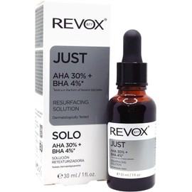 REVOX B77 - Just AHA 30% + BHA 4%, 30 ml, Peeling Químico Facial, Sérum Exfoliante, Elimina Células Muertas, Limpia los Poros, Mejora la Textura y Unifica el Tono de la Piel, Cutis Suave y Radiante