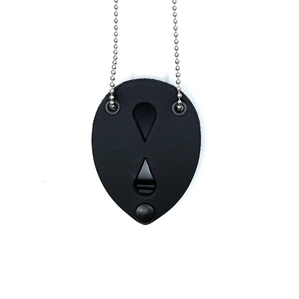 Perfect Fit Universal Leather Teardrop Badge Shield Holder with Metal