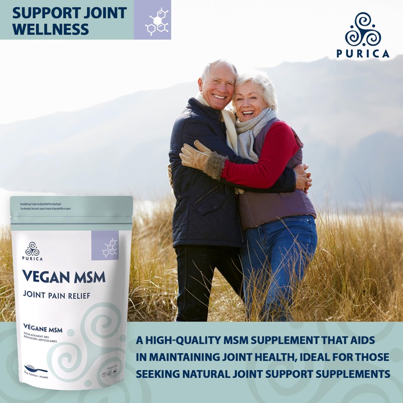 PURICA - MSM Methylsulfonylmethane, 1kg Powder - Helps to Relieve