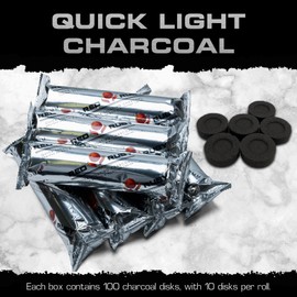 Instant Light Coals– Incense Coal Disks – Coal Tablets – Charcoal Disks – 1200 Coals – 33 mm Quick Light Briquettes – Slow Burn/Low Smoke