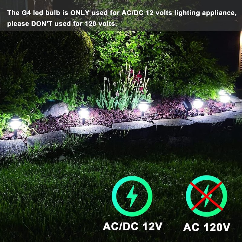 DUMILOO G4 LED Bulb 4W 6000K Daylight White 12V AC/DC