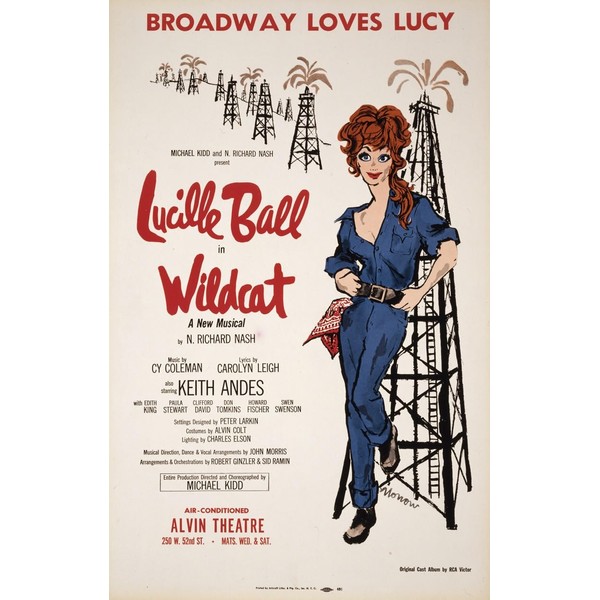 Lucille Ball lin Wildcat (1960) Poster Print by Artcraft Lithograph