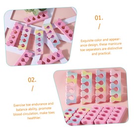 Beavorty 5sets Shiny Nail Separator Toe Separators for Women Toe Spacers Dividers and Spreaders Creative 30pcs*5