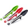 9" Kitchen Tongs, 3Pcs Tongs for Cooking with Silicone Tips,