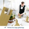 PAW - Linen Feel Napkins with Built-in Flatware Pocket, Elegant