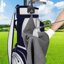 ACCTOLF Magnetic Towel, Golf Magnetic Towel, Magnetic Clip for Golf Towel, Microfiber Golf Towels for Man/Women, Industrial Strength Magnet for Strong Hold to Golf Bags, Carts Clubs