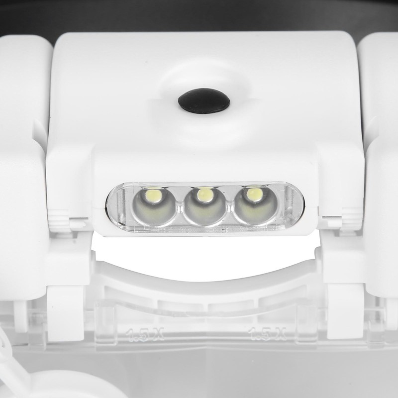 LED Helmet Magnifier Tattoo Beauty Adjustable Headband Magnifying Glass Head