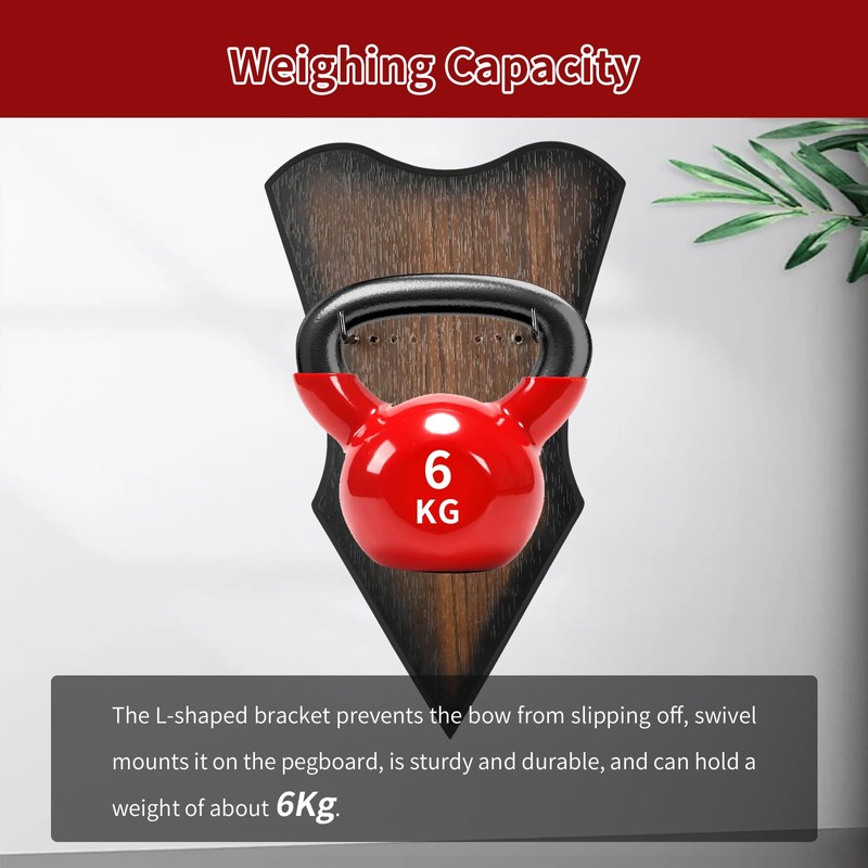 SPG Archery Bow Wall Mount - Horizontal Bow Display Stand