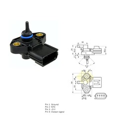 Fuel Pressure Sensor Replacemenet for Ford Mustang Explorer F150 Escape Focus E-150 E-250 E-350 Super Duty Mark LT Town Car Mariner Mountaineer 0261230093 CM5229